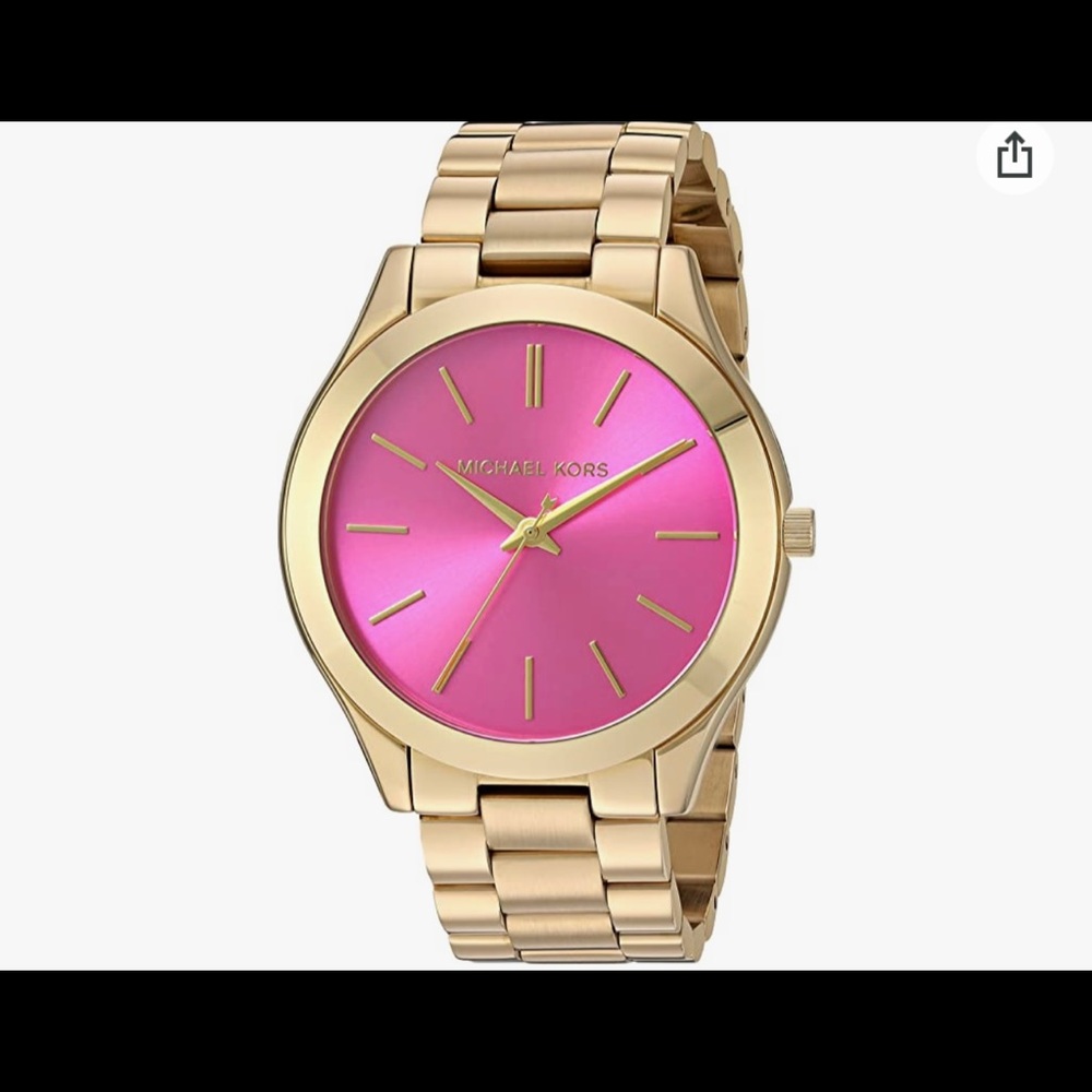 Michael Kors Gold Pink Dial Mk3264 Watch